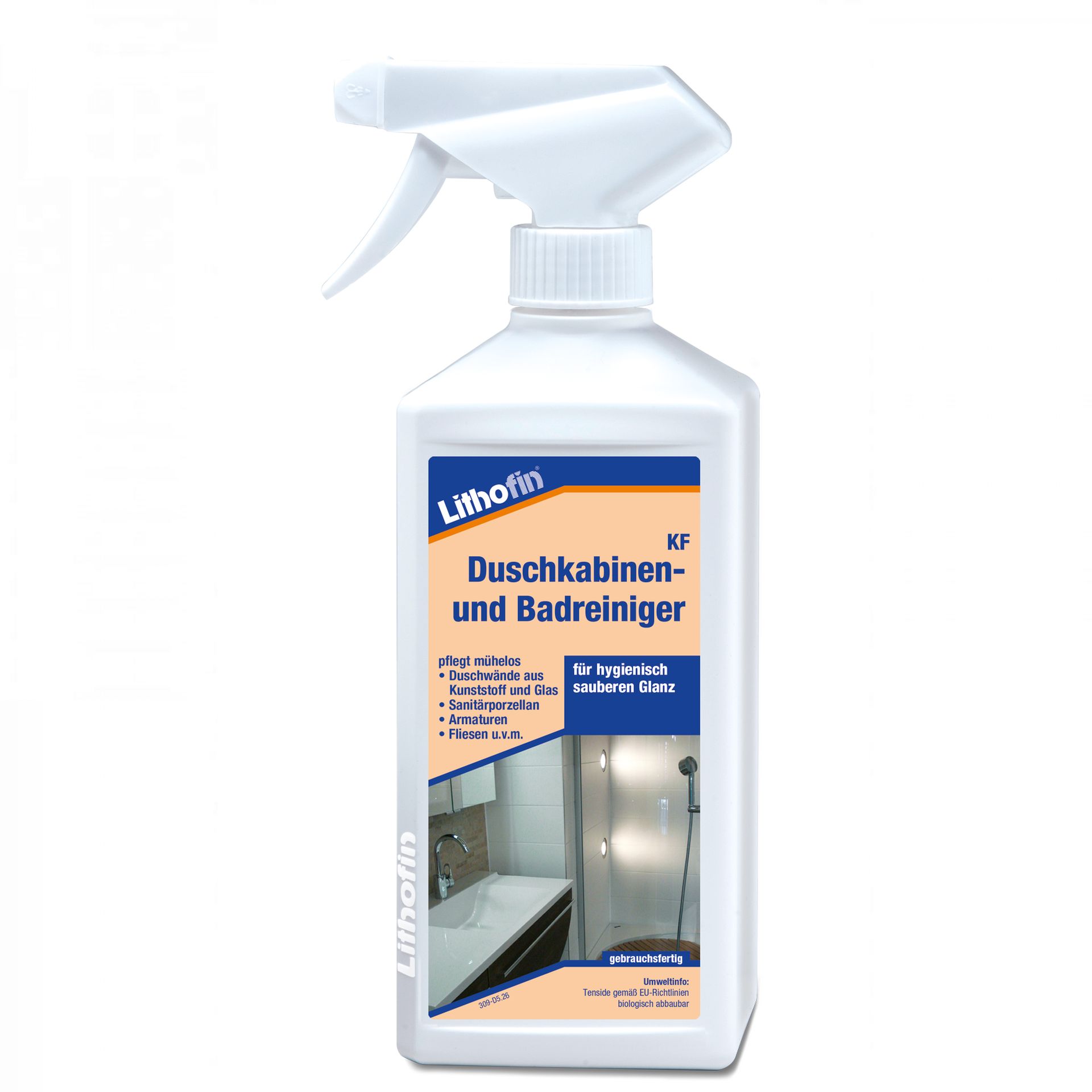 Lithofin KF Duschkabinen- und Badreiniger | 0,5 Liter | Nr.: 309-21