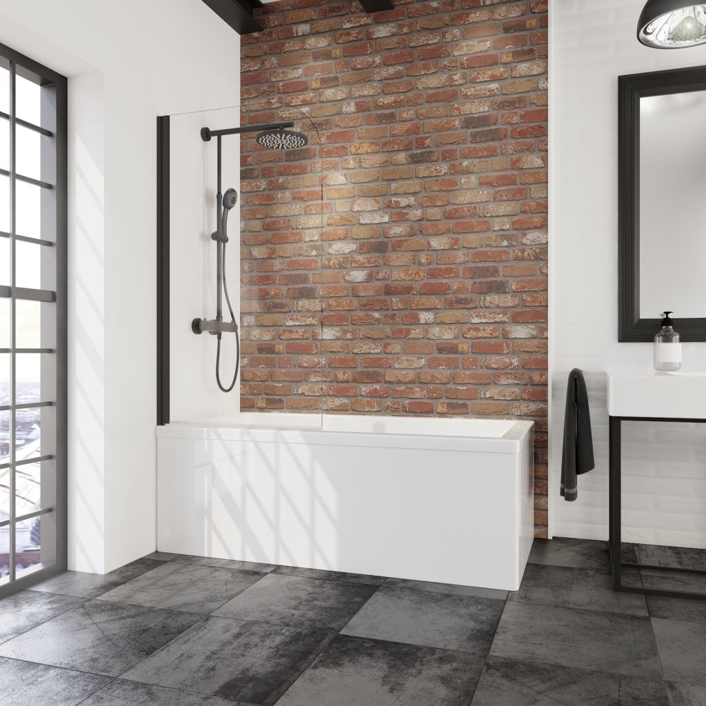 Schulte Badewannenfaltwand 1-teilig Black Style | ExpressPlus